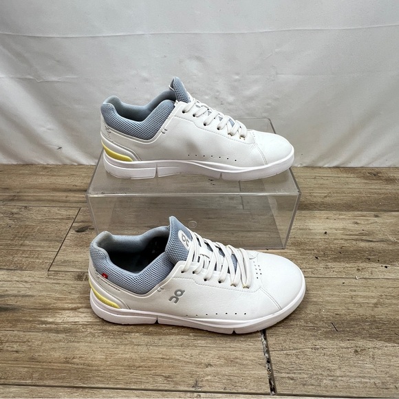 On Cloud THE ROGER Advantage White, Gray, Yellow Womens Size 8.5 - Picture 2 of 8